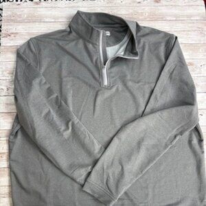 Peter Millar Stealth Performance Quarter Zip - XXL - Heathered Gray